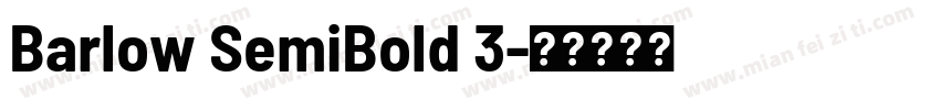 Barlow SemiBold 3字体转换